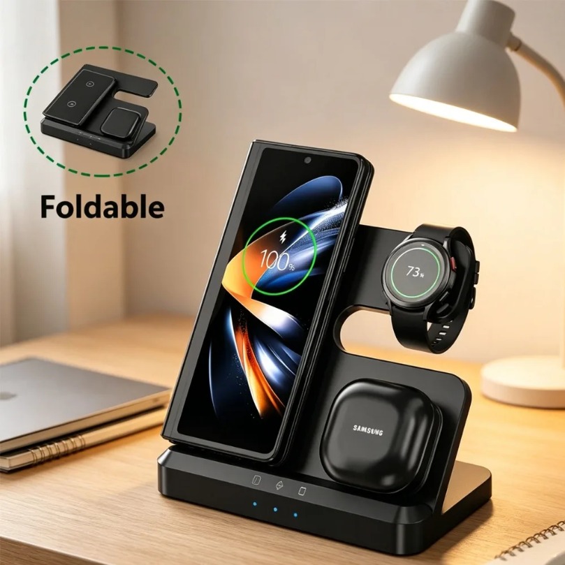 Smartwatch Ac - Беспроводное зарядное устройство 3-в-1 для быстрой