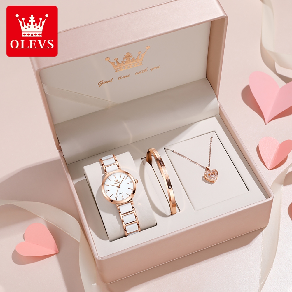 Accessories With Watch - OLEVS женские часы 5877, роскошные элегантные