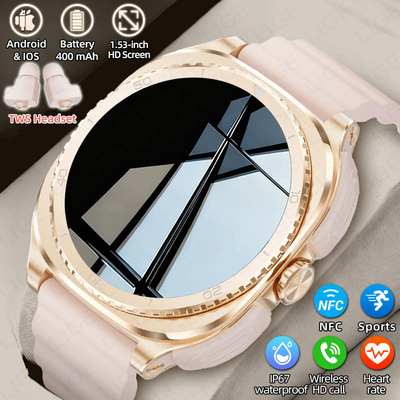 Smartwatch Headset - Умные часы LIGE 2-в-1 с TWS-наушниками,