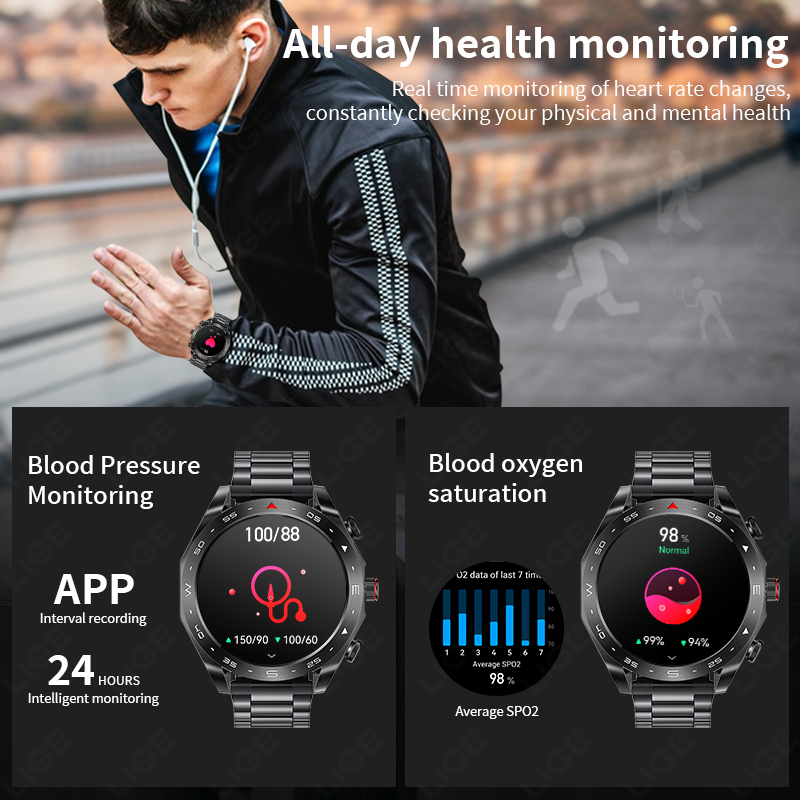 Умные часы LIGE с наушниками,  – обзор и цена Smartwatch Headset