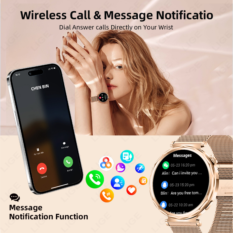 LIGE Смарт-часы для женщин для – обзор и цена Smartwatch Custom