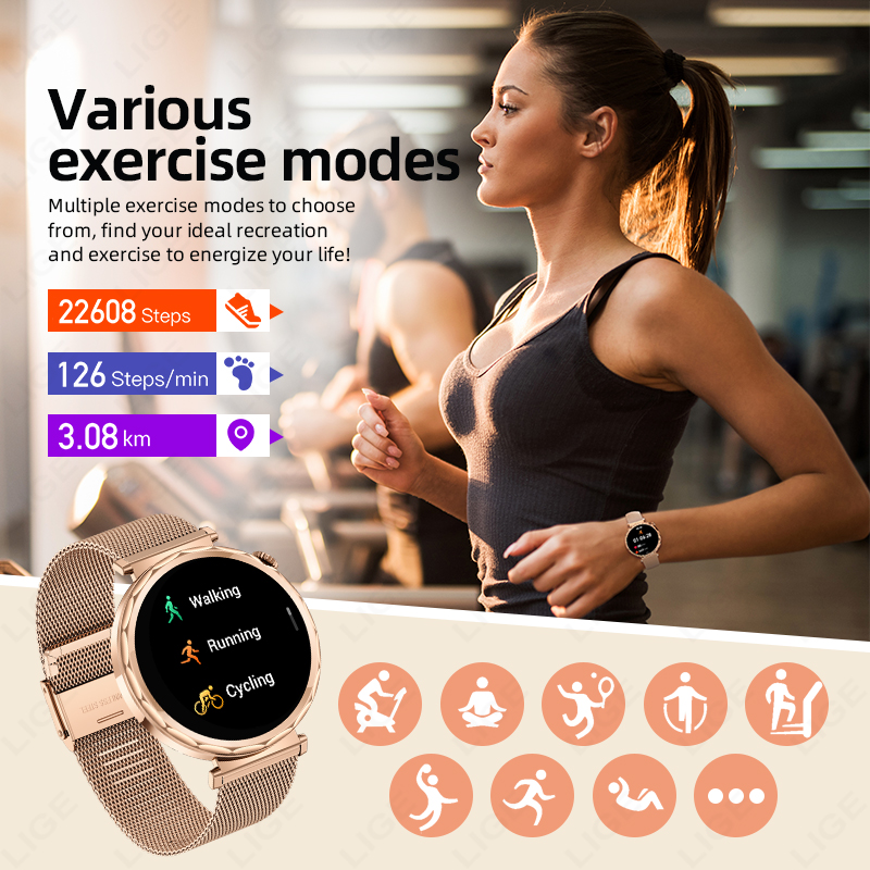 LIGE Смарт-часы для женщин для – обзор и цена Smartwatch Custom