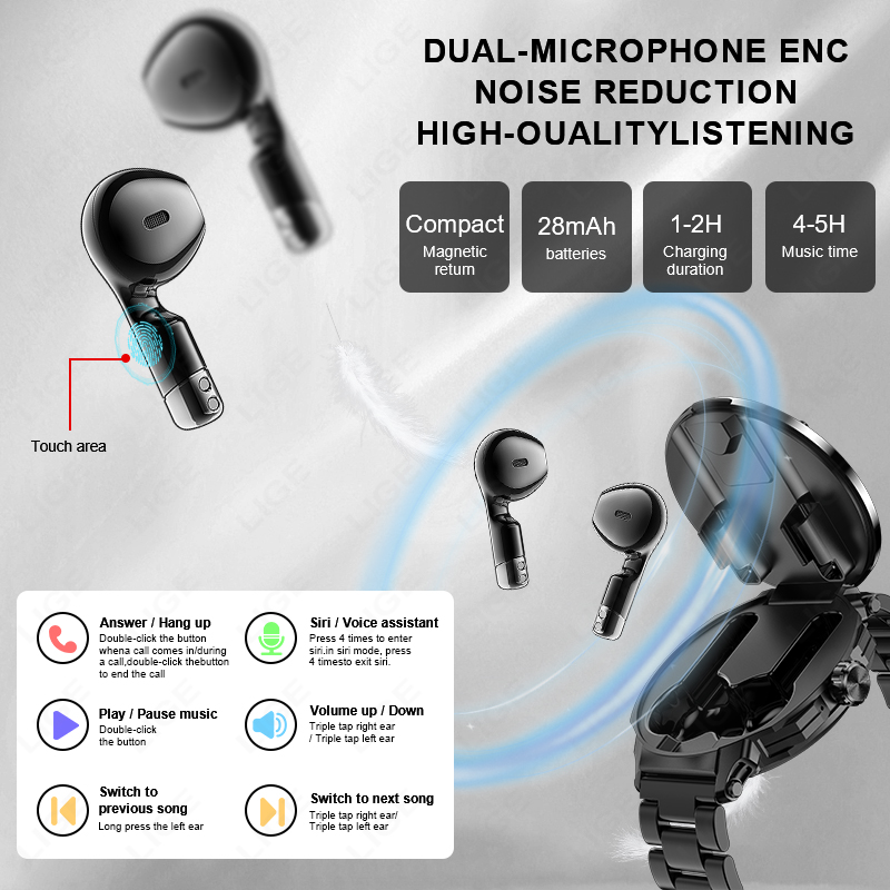 Новые мужские гарнитуры 2 в 1, – обзор и цена Smartwatch Headset