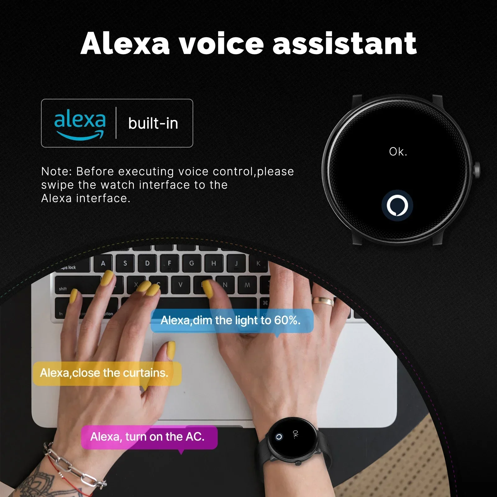 Смарт-часы MOES Alexa с пульсо – обзор и цена Smartwatch Touch