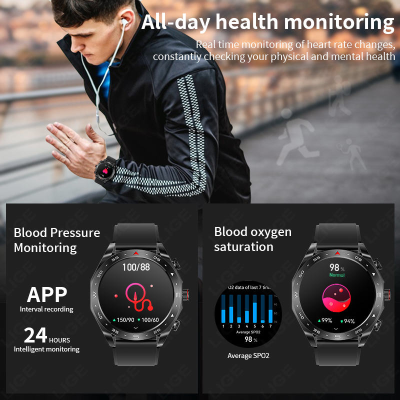 LIGE с наушниками Bluetooth На – обзор и цена Smartwatch Headset